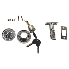 WACH 花旗門鎖 輔助鎖 適用於大門/辦公室/工作室/住家 含螺絲配件包+鎖閂+擋片+3把原廠鑰匙, 1個