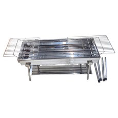 HIKARI 日光生活 不鏽鋼特大烤肉架, 展開85 x 33 x 70cm 收納77 x 28 x 16cm, 1組