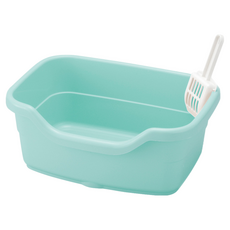 Richell 利其爾 卡羅方型貓便盆 (小), 淡藍, 1個