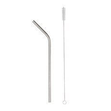 貝印 Kai st吸管清潔刷組(彎) 輕鬆清潔彎曲吸管 保持飲用衛生, 1入, 不鏽鋼