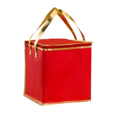 8寸雙層蛋糕保冷袋, 紅色, 1個