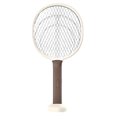 亮劍多功能電蚊拍 輕巧便攜, 白色 + 咖啡色