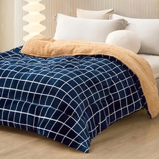 J-bedtime 床寢時光 羊羔法蘭絨暖暖被, 藍格