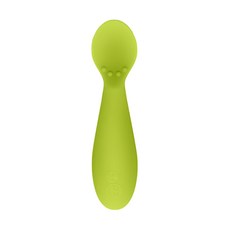 ezpz 迷你匙 6個月以上寶寶適用 100% BPA Free 矽膠嬰兒訓練湯匙, 蘋果綠, 2支