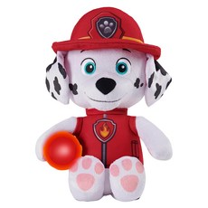 PAW PATROL 汪汪隊立大功 愛睏絨毛娃娃系列, 28cm, 紅色 + 黑色 + 白色, 1個