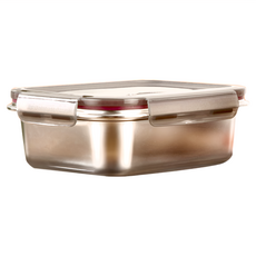 FRANCASINO 弗南希諾 不鏽鋼保鮮盒, 304不鏽鋼材質, 食品級PP+矽膠圈, 1300ml, 1個