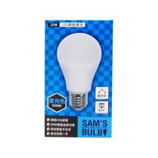 SAMS BULB LED 全電壓節能省電燈泡 10W 6500K E27 60入, 白光, 1組