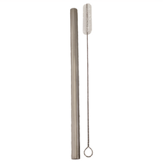 minono 米諾諾 316不鏽鋼吸管 附刷大直型 23 x 1.2cm, 6個, 1組