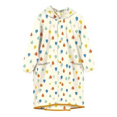 Wpc. 空氣感兒童雨衣 防水外套 附收納袋 彈性帽緣 反光條, 彩虹雨, L(120~140cm)