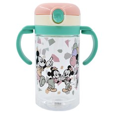 Skater 可摺雙握把吸管學習杯 KSHW2N 7個月以上, 米奇, 370ml, 1個