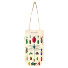 CAVALLINI&CO. 復古托特包 純棉帆布, 昆蟲 米色