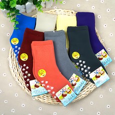 Amiss 機能感 兒童全厚起毛彩色素面保暖襪 12雙