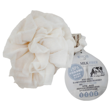 KEYTOSS 詰朵斯 RE6500 Milk Fiber-激。去角質沐浴球, 白色, 1個, 1個