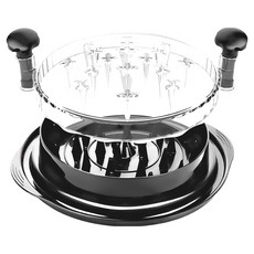 上手家居 雞肉分絲器 紋肉器/雞肉絲/碎肉器 27x22x5cm, 1組, 底座 黑色 + 蓋子 透明色