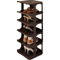 Mabel In Home 高級纖薄省空間六層鞋架, 黑色, 1個