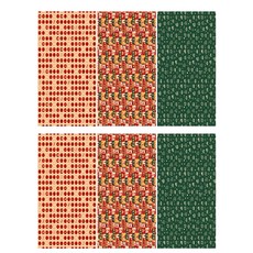 聖誕包裝紙，8組款式 (一組6張)，50*70公分，包裝禮品, G組, 1組