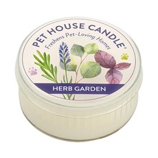 PET HOUSE 室內除臭寵物香氛蠟燭, 草本花園, 100%全天然黃豆蠟, 43g, 1罐