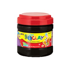 AMOS 阿摩司 大容量超輕黏土 超柔軟, 黑色, 400g, 1罐