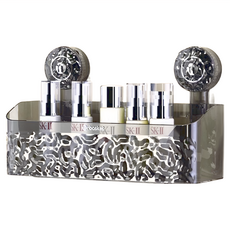 輕奢吸盤置物架 PET材質, 1個, 大號(29 x 10.7 x 17cm), 透灰色