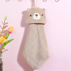動物擦手巾套裝，珊瑚絨，兔子款，小動物款，咖啡小熊，藍色企鵝, 1組