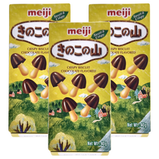 meiji 明治 香菇造型餅乾 巧克力口味, 40g, 3盒