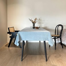 法式防水桌巾, 180 x 230, 薄荷藍, 1件