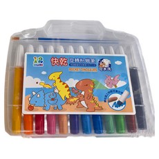 LIBERTY 利百代 快乾旋轉粉蠟筆 12色 可水洗, 1組