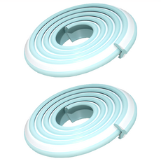 vanibaby L型 雙色加厚 時尚質感 防撞邊條 NBR材質 柔韌耐用 邊角防護 寶寶不碰撞, 藍色, 2條