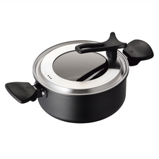 KAI 貝印 輕量雙手鍋, 20cm, 黑色, 1個