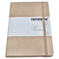 PAPERIDEAS 188頁A5硬皮橫線筆記本, 奶咖色, 1本