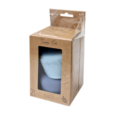 By Lille Vilde 矽膠杯蓋二入組, 100%食品級矽膠, 藍色系, 7 x 6cm, 1組