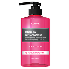 KUNDAL 昆黛爾 蜂蜜澳洲堅果保濕潤膚乳 Pink Grapefruit, 500ml, 1瓶
