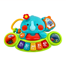 Hola Toys 小萌象探索琴，寶寶的手指訓練師, 1組, 20 x 13.5cm