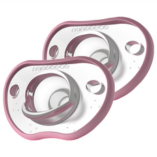 nanobébé Flexy 安撫奶嘴 舒適貼合臉部 超柔軟輕量 0-3個月, 0歲以上, 櫻花粉, 2個