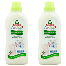 德國小綠蛙 Frosch 寶寶衣物柔軟劑，洋甘菊配方 750ml，舒緩敏感、溫和香味，宜人不刺激, 2瓶