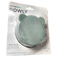 MiNiKOiOi 防滑矽膠吸盤碗 300ml, 1個, 抹茶綠