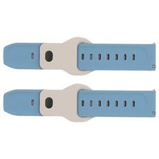 Apollo Life 阿波羅 米粒紋反扣矽膠錶帶, 星光 + 薄霧藍色, 2條