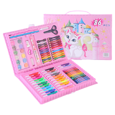 JAR 嚴選 水彩畫筆86件套裝禮盒, 粉色, 2盒