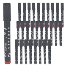 MANHE 大頭油性記號筆 Set 50, 纖維末端標誌物 子彈頭型, 質量經久耐用, 永久性防水油墨, 紅色, 1組