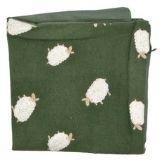 荒野草原小綿羊抱枕套, 45 x 45cm, 抹茶綠, 1個