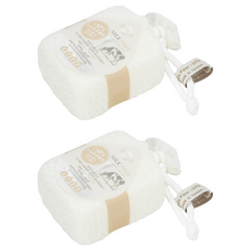 KEYTOSS 詰朵斯 Milk Fiber 淨 沐浴海棉 立方織 含18種胺基酸 溫和去角質 淨白保濕, 白色, 2個, 1個裝