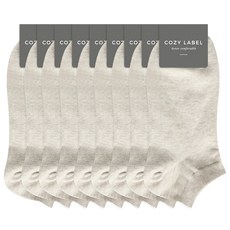 舒適的標籤 女款彩虹素色踝襪 9雙