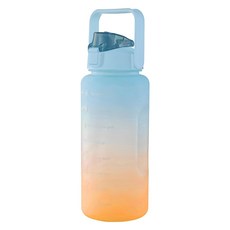 漸層水壺-02. PC塑膠杯, 藍橙色, 2L, 1個