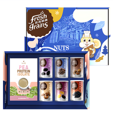 fresh grains 長青穀典 活力蛋白7入堅果禮盒, 1盒
