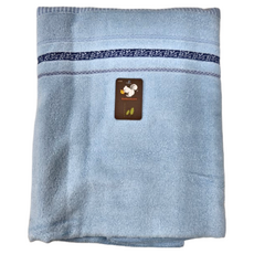 DASING 達興未來居 臻品 花藤蔓緹花浴巾 台灣製 100%棉 137cm X 70cm, 藍色, 1條