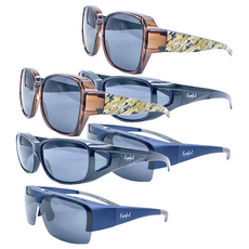 悅生活 Eyeful 仲夏個性款兩用偏光太陽眼鏡套鏡..., 2組, 鏡片寬 61mm 鼻中寬 12mm 鏡腳長 138mm 鏡片寬 155mm 鼻中寬 12mm 鏡腳長 140mm 鏡片寬 65mm 鼻中寬 14mm 鏡腳長 134mm