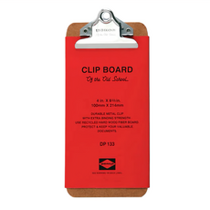 HIGHTIDE penco 板夾 Check 4 英寸 x 8 1/4 英寸 耐用金屬夾 超強裝訂力 使用再生硬木纖維板 保護並保存您的寶貴文件, 銀, 1個