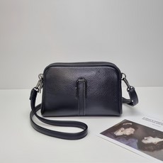 J.DUDU 牛皮女用斜背包 迷你日常包 JD11 +卡夾, 黑色