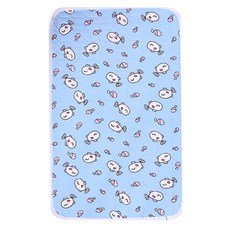 Wow Wow 寵物乳膠涼感墊 透氣降溫 柔軟舒適 尺寸:S/M/L/XL, 2XL(90 x 70cm), 藍色小魚, 1個