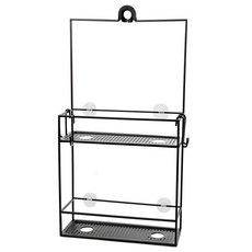 UMBRA 吊掛式雙層浴室置物架 墨黑色 免打孔安裝, 1個